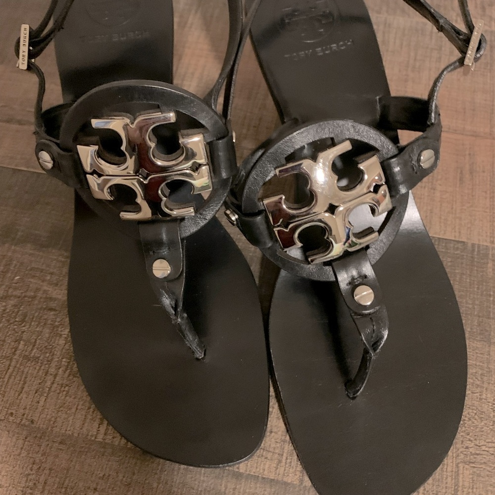 Tory Burch leather Holly Miller Medallion Kitten heel